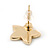 Children's/ Teen's / Kid's Small Red Enamel 'Flower' Stud Earrings In Gold Plating - 13mm Diameter - view 4