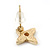 Children's/ Teen's / Kid's Tiny Baby Pink Enamel 'Star' Stud Earrings In Gold Plating - 10mm Diameter - view 4
