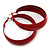 Medium Red Enamel Hoop Earrings - 45mm Diameter - view 4