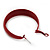 Medium Red Enamel Hoop Earrings - 45mm Diameter - view 5