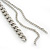 Retro Style Long Light Blue Crochet Chain Dangle Earrings In Silver Tone - 11cm Length - view 5