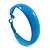 Medium Sky Blue Enamel Hoop Earrings - 45mm Diameter - view 5