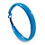 Large Sky Blue Enamel Hoop Earrings - 55mm Diameter - view 5