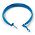 Large Sky Blue Enamel Hoop Earrings - 55mm Diameter - view 7
