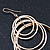 Gold Tone Hoop Earrings - 80mm L - view 4