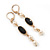 Vintage Inspired Simulated Pearl Beaded Drop Earrings With Leverback Closure In Gold Tone - 55mm Length - view 7
