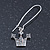 Silver Plated Crystal 'Crown' Drop Earrings - 45mm Length - view 4