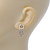 Bridal Wedding Prom Crystal Tassel Stud Earrings In Rhodium Plating - 20mm Length - view 5