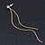 Gold Plated Tassel Drop & Crystal Stud Earring Set - 10cm Length - view 7