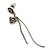 Vintage Inspired Burn Silver Tone Crystal Tassel Drop Earrings - 60mm Length - view 4