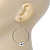 Silver Tone Hoop With Ball Drop Earrings - 55mm Length - view 3