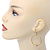 Gold Tone Hoop With Ball Drop Earrings - 55mm Length - view 7
