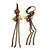 Vintage Inspired Diamante Bead, Chain Tassel Drop Earrings With Leverback Closure In Bronze Tone - 60mm Length - view 5