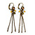 Vintage Inspired Diamante Bead, Chain Tassel Drop Earrings With Leverback Closure In Bronze Tone - 60mm Length - view 10