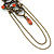 Long Vintage Inspired Carrot Diamante Chandelier Earrings With Leverback Closure In Burn Silver Tone - 11cm Length - view 7