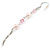 Long Pale Pink Simulated Pearl, Glass Bead Linear Drop Earrings 925 Sterling Silver - 8cm Length - view 5