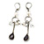 Vintage Inspired Simulated Pearl Bead Drop Earrings With Leverback Closure In Silver Tone - 60mm L