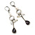 Vintage Inspired Simulated Pearl Bead Drop Earrings With Leverback Closure In Silver Tone - 60mm L - view 2