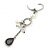 Vintage Inspired Simulated Pearl Bead Drop Earrings With Leverback Closure In Silver Tone - 60mm L - view 4
