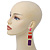 Long Multicoloured Enamel Geometric Drop Earrings In Gold Plating - 90mm Length - view 2