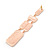 Long Pink Enamel Geometric Drop Earrings In Gold Plating - 90mm Length - view 6