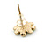 Children's/ Teen's / Kid's Blue Giraffe, Pink Cat, Green Flower Stud Earring Set In Gold Tone - 8-10mm - view 5