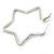 Medium Silver Plated Clear Austrian Crystal 'Star' Hoop Earrings - 55mm Diameter - view 9