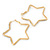 Medium Gold Plated Clear Crystal 'Star' Hoop Earrings - 55mm Diameter - view 8