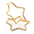 Medium Gold Plated Clear Crystal 'Star' Hoop Earrings - 55mm Diameter - view 6