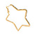 Medium Gold Plated Clear Crystal 'Star' Hoop Earrings - 55mm Diameter - view 7