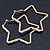 Medium Gold Plated Clear Crystal 'Star' Hoop Earrings - 55mm Diameter
