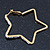 Medium Gold Plated Clear Crystal 'Star' Hoop Earrings - 55mm Diameter - view 3