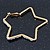 Medium Gold Plated Clear Crystal 'Star' Hoop Earrings - 55mm Diameter - view 10