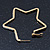 Medium Gold Plated Clear Crystal 'Star' Hoop Earrings - 55mm Diameter - view 4