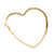 Large Crystal Heart Hoop Earrings In Gold Plating - 50mm Across - view 10