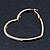 Large Crystal Heart Hoop Earrings In Gold Plating - 50mm Across - view 12