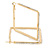 Gold Plated Crystal Square Hoop Earrings - 45mm Width - view 2