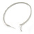 Large Oval Crystal Hoop Earrings In Rhodium Plating - 70mm L - view 5