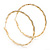 Large Gold Plated Clear Austrain Crystal Wavy Hoop Earrings - 60mm D - view 3