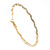 Large Gold Plated Clear Austrain Crystal Wavy Hoop Earrings - 60mm D - view 4