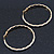 Large Gold Plated Clear Austrain Crystal Wavy Hoop Earrings - 60mm D - view 10