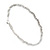 Large Rhodium Plated Clear Austrian Crystal Wavy Hoop Earrings - 60mm D - view 3