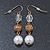 Vintage Inspired Beaded Drop Earrings In Gold Tone - 50mm Length - view 6