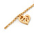 Matte Gold Tone Double Heart Chain Drop Earrings - 70mm Length - view 6