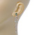 Vintage Inspired Freshwater Pearl, Crystal Chain Tassel Drop Earrings In Light Silver Tone - 55mm Length - view 2