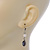 Vintage Inspired Beaded Drop Earring With Leverback Closure In Silver Tone - 40mm Length - view 5