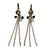 Vintage Inspired Diamante Bead, Chain Tassel Drop Earrings With Leverback Closure In Antique Silver Tone - 60mm Length