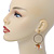 Vintage Inspired Glass Bead, Freshwater Pearl, Beige Quartz Stone Hoop Earrings In Gold Plating - 65mm Length - view 7
