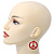 Red Enamel 'Peace' Drop Earrings In Silver Plating - 50mm Length - view 6