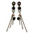 Vintage Inspired Brown, Grey Enamel Floral, Chain Tassel Drop Earrings In Burn Silver Tone - 8cm Length